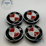 BMW 56mm Wheel Hub Center Caps – 4pcs (Red White Logo)