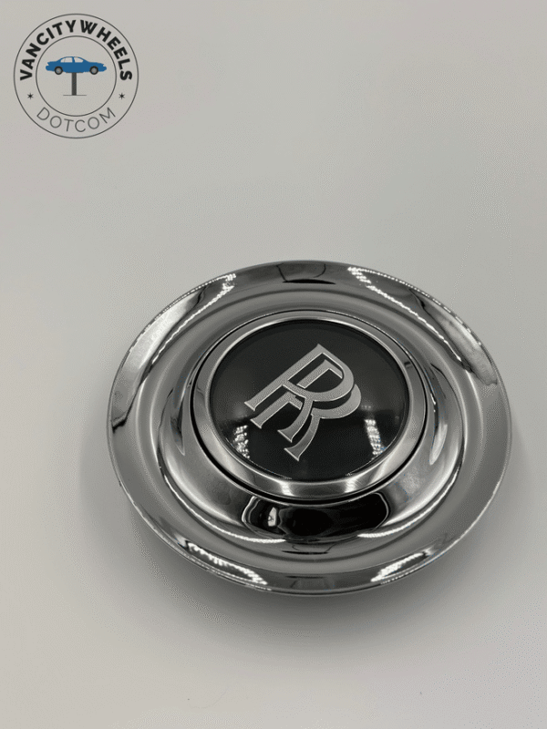 Refurb Rolls Royce Ghost Wraith Dawn Wheel Center Caps Chrome Bezel (Set of 4) - Image 2