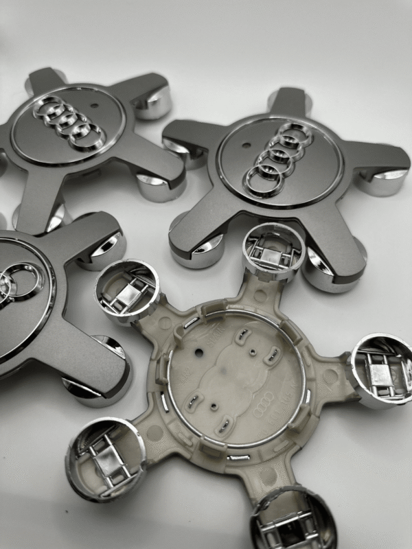 Audi Grey Wheel Center Caps 135mm 8R0601165 – OEM Style Replacement (Set of 4) - Image 3