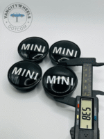 Set Of 4 Mini Cooper Black Alloy Wheel Center Caps 54mm, Center Hub Caps For Mini Cooper 54mm - Image 4