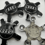 4 Pcs 135mm for AUDI BLACK 8R0601165 Wheel Center Caps Logo Badge Hub Rim Caps