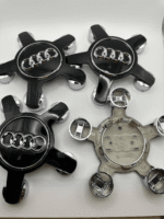 4 Pcs 135mm for AUDI BLACK 8R0601165 Wheel Center Caps Logo Badge Hub Rim Caps
