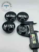 Set Of 4 Mini Cooper Black Alloy Wheel Center Caps 54mm, Center Hub Caps For Mini Cooper 54mm - Image 2