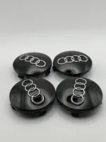 4pcs/set Emblem Wheel Center Cap Logo Badge Cover Car Hub black 60mm For Audi