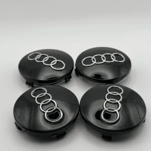 4pcs/set Emblem Wheel Center Cap Logo Badge Cover Car Hub black 60mm For Audi
