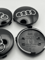 4pcs/set Emblem Wheel Center Cap Logo Badge Cover Car Hub black 60mm For Audi - Image 2