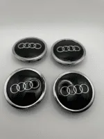4pcs AUDI Black 69mm Wheel Cover Hub Center Caps Emblems Badges Logo #4B0601170A