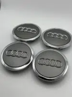 Set of 4 Audi Alloy Wheel Hub Centre Caps – 61mm (Grey Finish) - Image 3