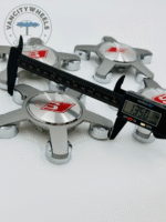 Set of 4 Grey AUDI S Line Alloy Wheel Center Caps 135mm – Durable Replacement Hub Caps for AUDI Wheels - Image 4