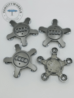 Set of 4 Grey AUDI Alloy Wheel Center Caps 135mm, Grey Center Hub Caps for AUDI 135mm - Image 3