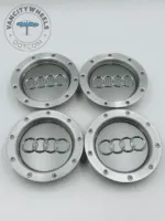 Silver 146mm AUDI Alloy Wheel Center Caps