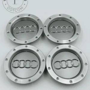 Silver 146mm AUDI Alloy Wheel Center Caps