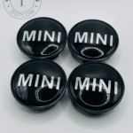 Mini Cooper Black Alloy Wheel Center Caps