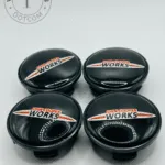 John Cooper Works 54mm Black Wheel Center Caps