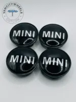 Set Of 4 Mini Cooper Black Alloy Wheel Center Caps 54mm, Center Hub Caps For Mini Cooper 54mm - Image 5