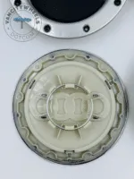 Set of 4 Audi Alloy Wheel Center Caps 146mm – Black & Silver OEM Style Hub Caps - Image 3