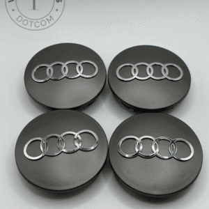 Set of 4 Grey AUDI Alloy Wheel Center Caps 68mm, Grey Center Hub Caps for AUDI 68mm