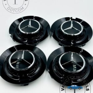 Mercedes Benz 146mm Black Center Caps