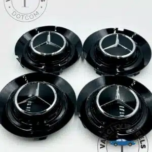 Mercedes Benz 146mm Black Center Caps