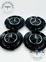 Mercedes Benz 146mm Black Center Caps (C-1028 17028) (Set of 4) - Image 3