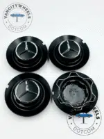 146mm Center Cap Mercedes BC965 – Gloss Black Perfection (Set of 4) - Image 4