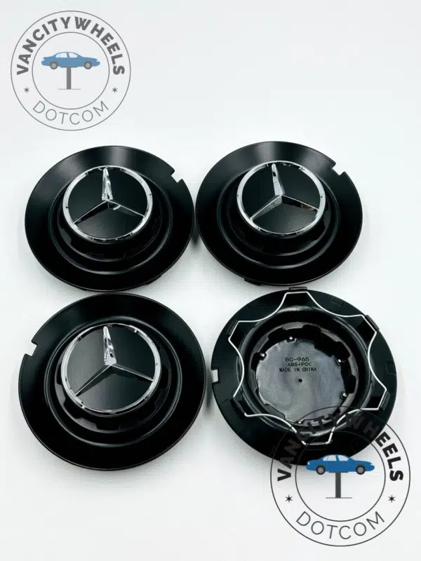 146mm Center Cap Mercedes BC965 – Gloss Black Perfection (Set of 4) - Image 4