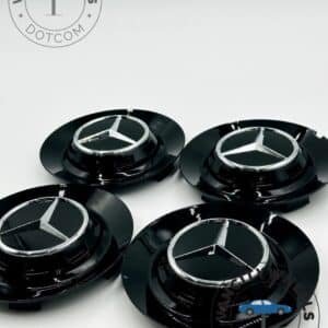 Mercedes Benz 146mm Gloss Black Wheel Center Hub Cover