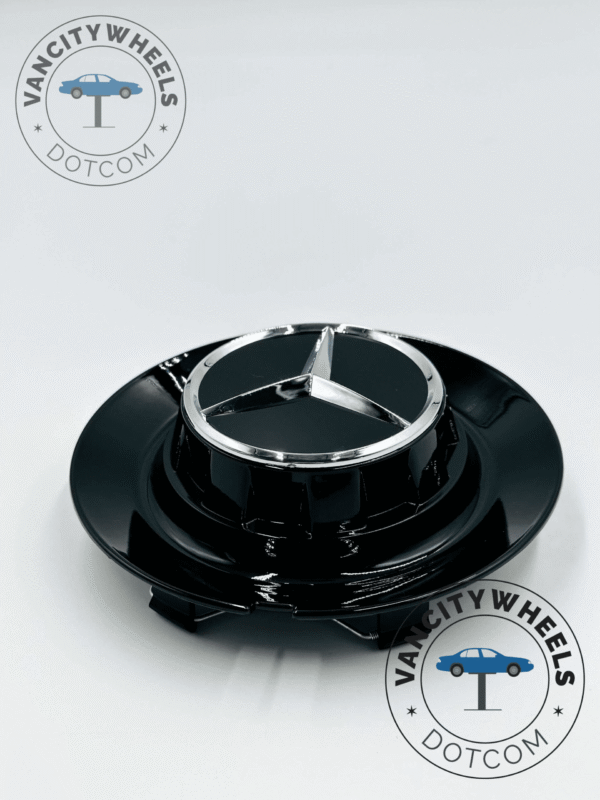 Mercedes Benz 146mm Gloss Black Wheel Center Hub Covers – BC965 (Set of 4) - Image 2