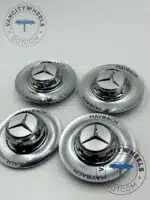 Maybach 146mm Chrome Wheel Center Caps—Premium Fit (Set of 4) - Image 3