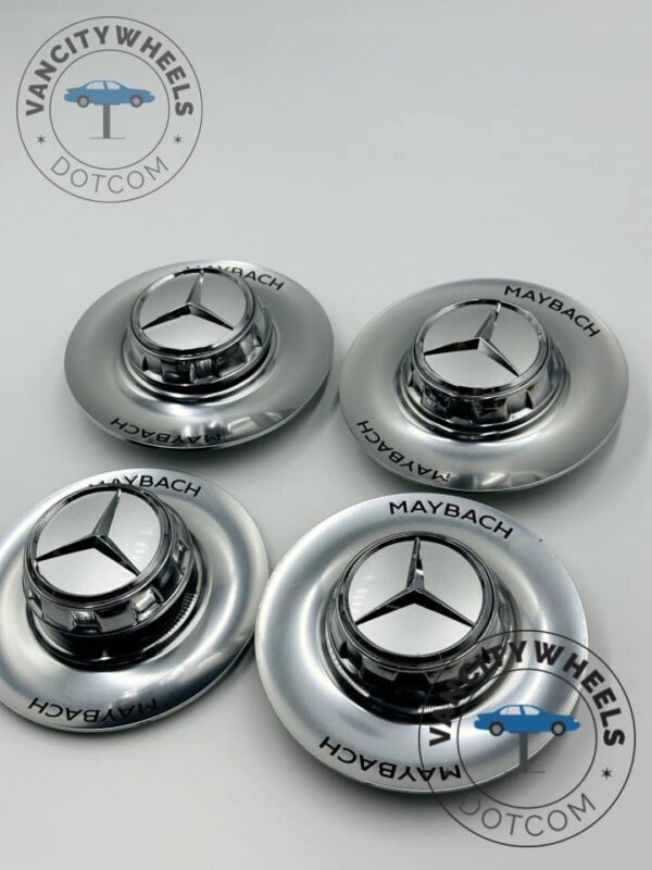 Maybach 146mm Chrome Wheel Center Caps—Premium Fit (Set of 4) - Image 3
