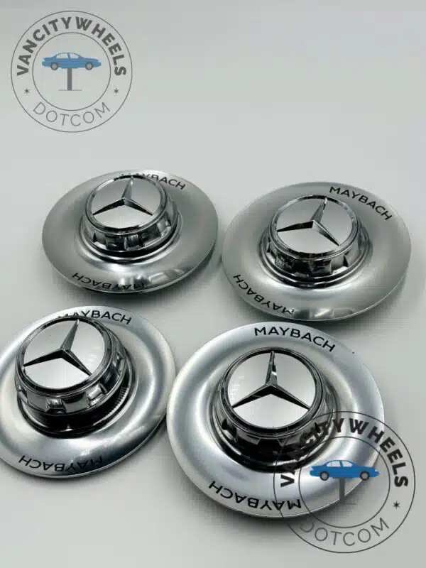 Maybach 146mm Chrome Wheel Center Caps—Premium Fit (Set of 4) - Image 3