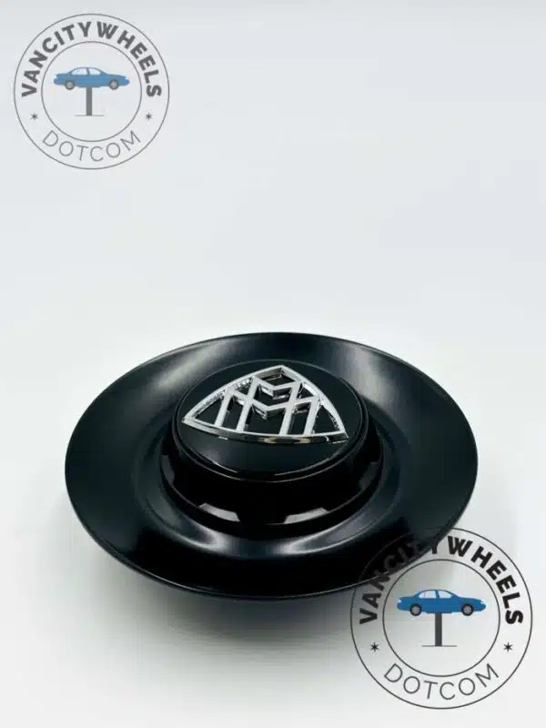 146mm Matte Black Maybach Wheel Hub Covers – Premium Set for Mercedes-Benz - Image 3
