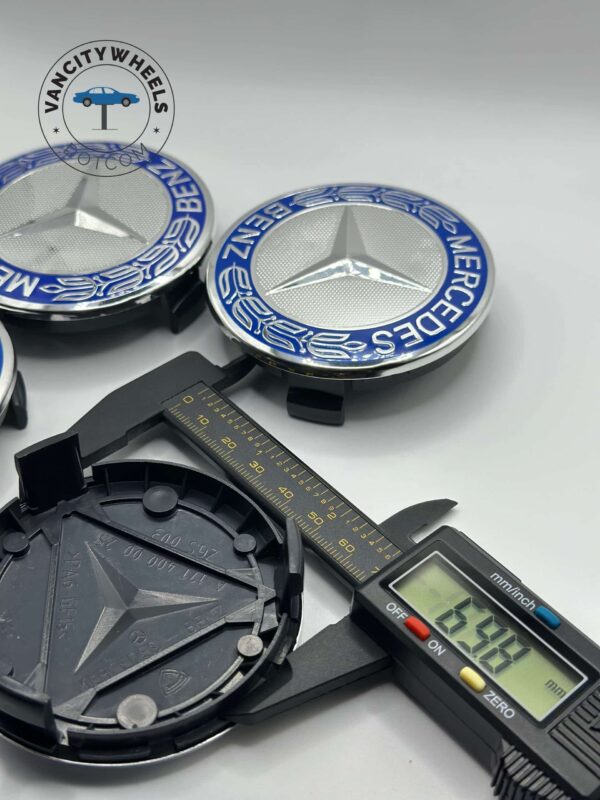 Mercedes Benz Emblem Center Caps—75mm 4-Piece Set - Image 3