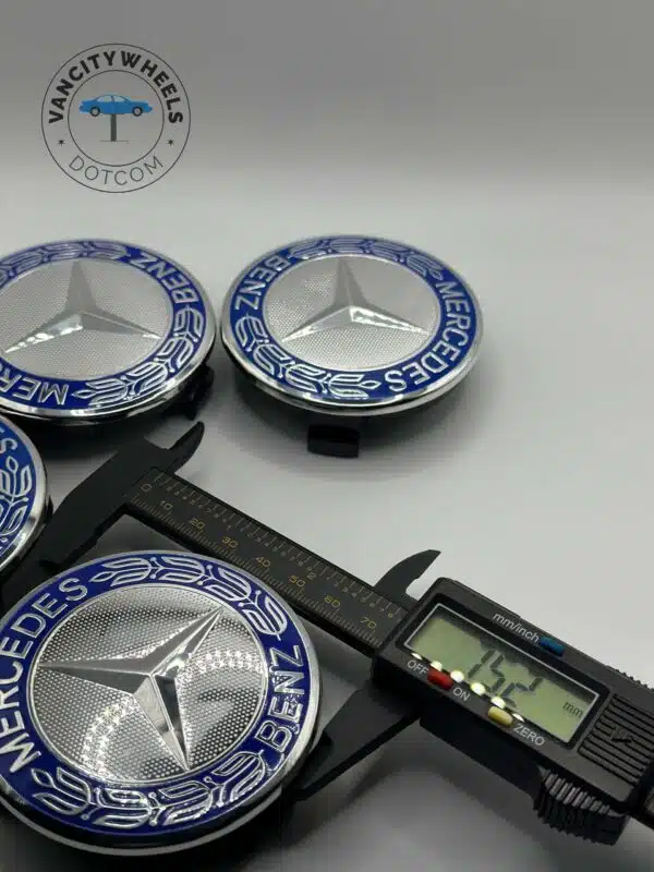 Mercedes Benz Emblem Center Caps—75mm 4-Piece Set - Image 2