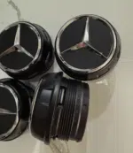 4pcs Center Hub Mercedes S63 W205 W213 W218 Wheel Cap SCREW ON 68mm/2.67 Inch Black Chrome - Image 4