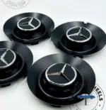 Mercedes Benz Black Wheel Center Caps 164mm WY0347 (Set of 4) - Image 6