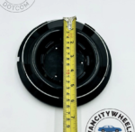 Mercedes Center Caps with Logo—164mm WY0347 Black Cap (Set of 4) - Image 3