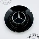 Mercedes Center Caps with Logo—164mm WY0347 Black Cap (Set of 4) - Image 7