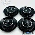 Gloss Black Mercedes Center Caps