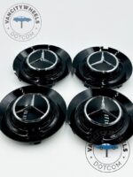 Gloss Black Mercedes Center Caps – 146mm (Set of 4) C-1028 Aftermarket Wheels - Image 4