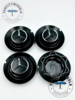 Gloss Black Mercedes Wheel Caps 146mm (BC965) - OEM Fit - Image 6
