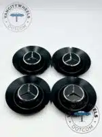Mercedes Benz Black Wheel Center Caps