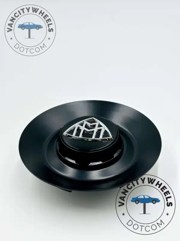 Set Of 4 Mercedes Maybach Center Caps A0004001100/ A2224002800 Matte Black 145mm/67mm - Image 5