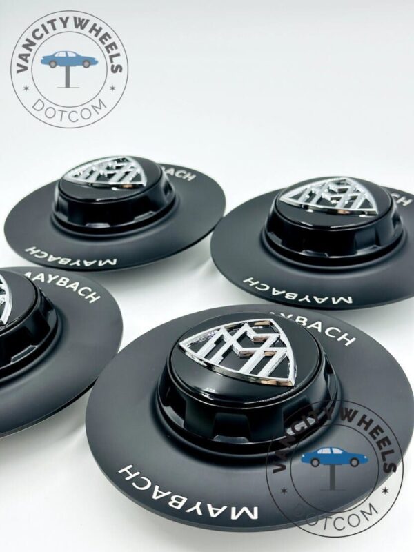 4pcs Mercedes Wheel Center Hub Cap Cover Trim A22240023007X15 NEW Maybach 147mm Matte Black - Image 5