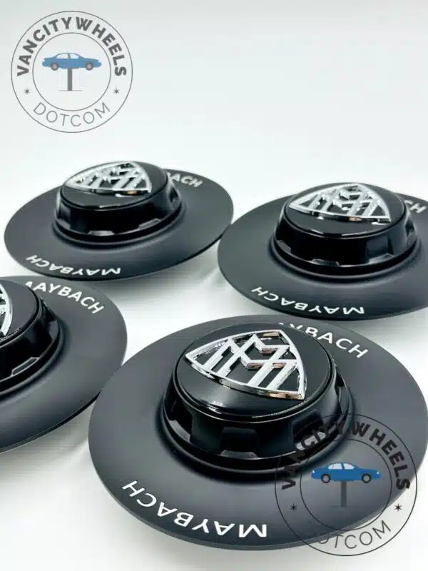 4pcs Mercedes Wheel Center Hub Cap Cover Trim A22240023007X15 NEW Maybach 147mm Matte Black - Image 5