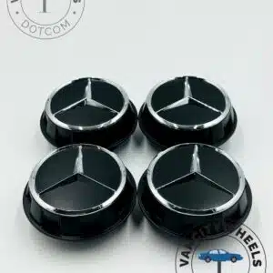 AMG Black Mercedes Round Wheel Caps