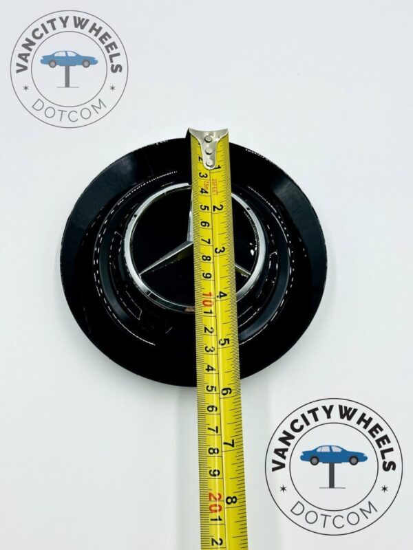 Gloss Black Mercedes Center Caps – 146mm (Set of 4) C-1028 Aftermarket Wheels - Image 3