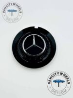 Gloss Black Mercedes Center Caps – 146mm (Set of 4) C-1028 Aftermarket Wheels - Image 2