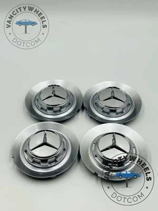 Mercedes Benz Center Wheel Caps 147mm (BC383) – Chrome Snap-In Hub Covers - Image 2