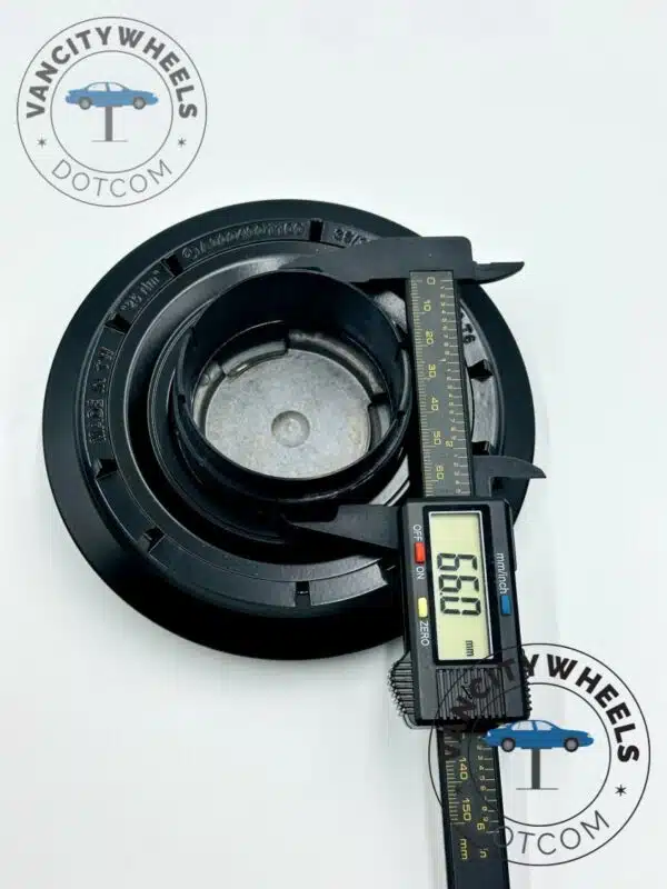 Set Of 4 Mercedes Maybach Center Caps A0004001100/ A2224002800 Matte Black 145mm/67mm - Image 2